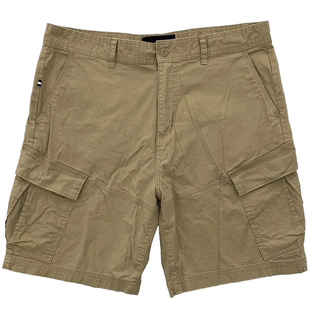 Edgar + Ash Cargo Shorts Ripstop Men's Large Work Flex Beige Outdoors